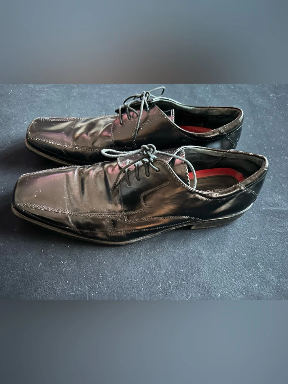 Marks & Spencer autograph Black Leather Lace-Up Oxfords dress shoes 10
